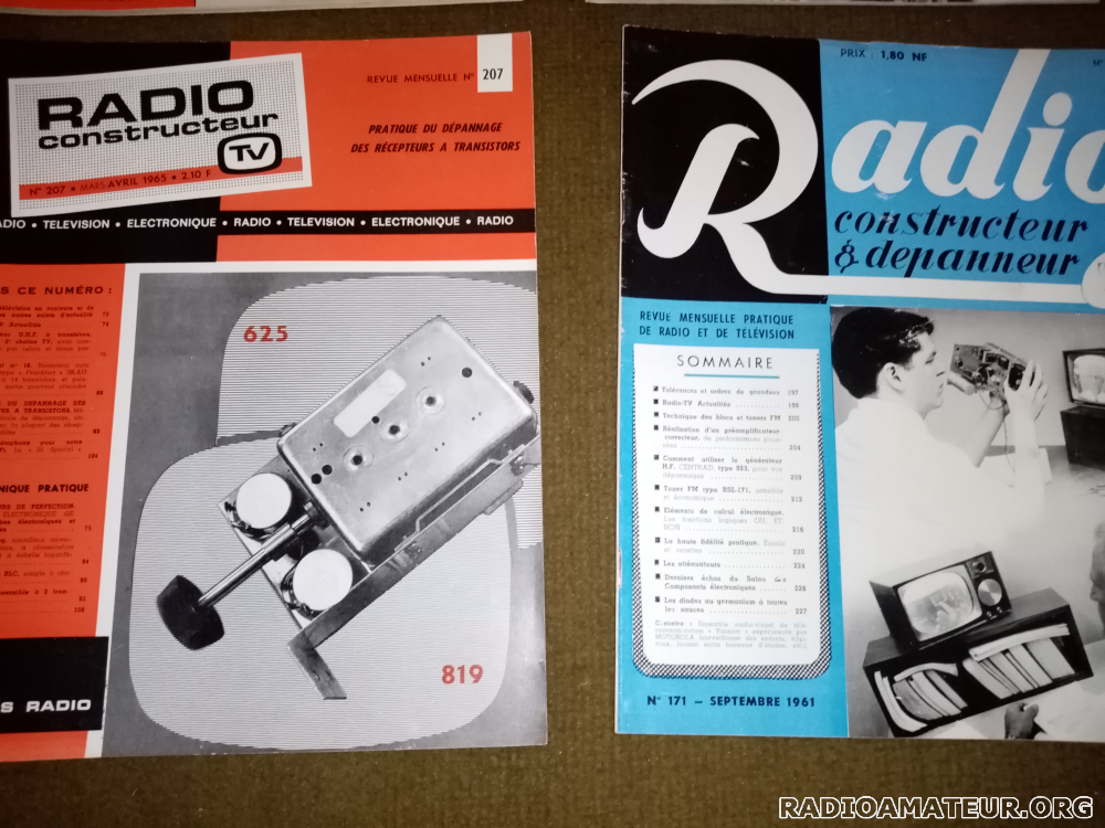 Photo 1 - Annonce radioamateur 406661 - Documentation : Lot de revues Constructeur et dépanneur