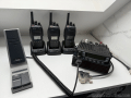 Lot base + 3 portatifs PMR PTI / Localisation / Rondier ICOM