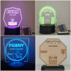 Plaque station LED avec gravure et design personnalisé
